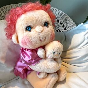 Vintage Kenner Hugga Bunch Huggins and Hug-a-Bye 1985 Pink Hair toy plush